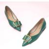 imageCParavano Womens Flats I Pointed Toe Flats for Women I Women Flat Shoes I Crystal Buckle Flats I Ballet Flats Shoes for Women I Slip on Dressy FlatsGreen A12