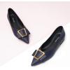 imageCParavano Womens Flats I Pointed Toe Flats for Women I Women Flat Shoes I Crystal Buckle Flats I Ballet Flats Shoes for Women I Slip on Dressy FlatsNavy A12