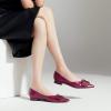 imageCParavano Womens Flats I Pointed Toe Flats for Women I Women Flat Shoes I Crystal Buckle Flats I Ballet Flats Shoes for Women I Slip on Dressy FlatsPurple A12
