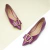 imageCParavano Womens Flats I Pointed Toe Flats for Women I Women Flat Shoes I Crystal Buckle Flats I Ballet Flats Shoes for Women I Slip on Dressy FlatsPurple A12