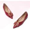 imageCParavano Womens Flats I Pointed Toe Flats for Women I Women Flat Shoes I Crystal Buckle Flats I Ballet Flats Shoes for Women I Slip on Dressy FlatsRed A12