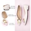 imageCParavano Womens Flats I Pointed Toe Flats for Women I Women Flat Shoes I Crystal Buckle Flats I Ballet Flats Shoes for Women I Slip on Dressy FlatsWhite A12