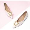 imageCParavano Womens Flats I Pointed Toe Flats for Women I Women Flat Shoes I Crystal Buckle Flats I Ballet Flats Shoes for Women I Slip on Dressy FlatsWhite A12