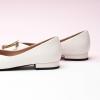imageCParavano Womens Flats I Pointed Toe Flats for Women I Women Flat Shoes I Crystal Buckle Flats I Ballet Flats Shoes for Women I Slip on Dressy FlatsWhite A12