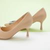 imageCParavano Womens Pumps I Pointed Toe Kitten Heel I Closed Toe Dress Pump I Comfortable Wedding ShoesWhite E6