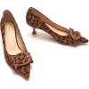 imageCParavano Womens Pumps  Low Heel for Women  Womens Designer Pumps  Kitten Heels for Women  Womens Short Heels  Leather Pumps for WomenLeopard