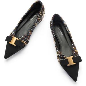 imageCParavano Womens Flats I Flat for Women Leather I Pointed Toe Flats I Ballet Flats for Women I Slip on Dressy FlatsColor Multi