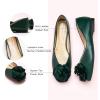 imageCParavano Ballet Flats for Women  Womens Flats Shoes  Square Toe Flats Womens Flats  Slip On Dress Shoes  Flower ShoesDark Green