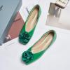 imageCParavano Ballet Flats for Women  Womens Flats Shoes  Square Toe Flats Womens Flats  Slip On Dress Shoes  Flower ShoesGreen