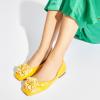 imageCParavano Ballet Flats for Women  Womens Flats Shoes  Square Toe Flats Womens Flats  Slip On Dress Shoes  Flower ShoesLight Yellow