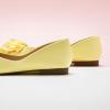 imageCParavano Ballet Flats for Women  Womens Flats Shoes  Square Toe Flats Womens Flats  Slip On Dress Shoes  Flower ShoesLight Yellow