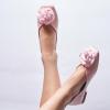 imageCParavano Ballet Flats for Women  Womens Flats Shoes  Square Toe Flats Womens Flats  Slip On Dress Shoes  Flower ShoesPink
