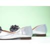imageCParavano Ballet Flats for Women  Womens Flats Shoes  Square Toe Flats Womens Flats  Slip On Dress Shoes  Flower ShoesSilver