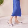 imageCParavano Ballet Flats for Women  Womens Flats Shoes  Square Toe Flats Womens Flats  Slip On Dress Shoes  Flower ShoesSilver