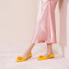 imageCParavano Ballet Flats for Women  Womens Flats Shoes  Square Toe Flats Womens Flats  Slip On Dress Shoes  Flower ShoesYellow