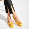 imageCParavano Ballet Flats for Women  Womens Flats Shoes  Square Toe Flats Womens Flats  Slip On Dress Shoes  Flower ShoesYellow