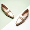 imageCParavano Penny Loafers for Women CrocodileEmbossed Slipons Comfortable Dressy Formal Dress Square Toe Flats Loafer Shoes for Business Casual WearBbeige