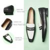 imageCParavano Penny Loafers for Women CrocodileEmbossed Slipons Comfortable Dressy Formal Dress Square Toe Flats Loafer Shoes for Business Casual WearBblack