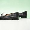 imageCParavano Penny Loafers for Women CrocodileEmbossed Slipons Comfortable Dressy Formal Dress Square Toe Flats Loafer Shoes for Business Casual WearBblack