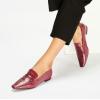imageCParavano Penny Loafers for Women CrocodileEmbossed Slipons Comfortable Dressy Formal Dress Square Toe Flats Loafer Shoes for Business Casual WearCburgundy