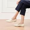 imageCParavano Penny Loafers for Women CrocodileEmbossed Slipons Comfortable Dressy Formal Dress Square Toe Flats Loafer Shoes for Business Casual WearCcream
