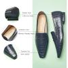 imageCParavano Penny Loafers for Women CrocodileEmbossed Slipons Comfortable Dressy Formal Dress Square Toe Flats Loafer Shoes for Business Casual WearCnavy