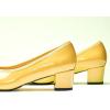 imageCParavano Womens Classic Bow Ballet Pumps Chunky Block Heel ampamp Round Toe for Business Casual Work ampamp Everyday ComfortYellow