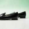 imageCParavano Womens Flat Loafers Slipon Penny Loafers for Formal ampamp Casual Wear Square Toe Comfort Flats for OfficeL1black