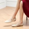 imageCParavano Womens Mary Jane Flats  Almond Toe Flats for Women  Leather Ballet Flats with Strap  Fashion Comfortable Work ampamp Casual Shoes for Daily WearWalkingWhite