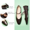 imageCParavano Womens Mary Jane Flats  Almond Toe Flats for Women  Leather Ballet Flats with Strap  Fashion Comfortable Work ampamp Casual Shoes for Daily WearWalkingCoffee