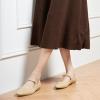 imageCParavano Womens Mary Jane Flats  Almond Toe Flats for Women  Leather Ballet Flats with Strap  Fashion Comfortable Work ampamp Casual Shoes for Daily WearWalkingBeige