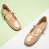 imageCParavano Womens Mary Jane Flats  Comfortable Square Toe Ballet Flats  Mary Jane Shoes with Strap  Casual Dress Flat Shoes for Party Wedding ampamp Work OfficeDate NightsBeigeb