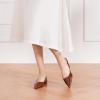 imageCParavano Womens Slingback Flats Pointed Toe Slingback Flats for Women Slingback Sandals Adjustable Ankle Strap ShoesBrown Flats