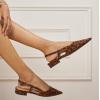 imageCParavano Womens Slingback Flats Pointed Toe Slingback Flats for Women Slingback Sandals Adjustable Ankle Strap ShoesLeopardt