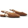 imageCParavano Womens Square Toe Slingback Flats Ankle Strap Casual Shoes SlipOn Sandals Comfortable Flats for Daily WearLeopardb