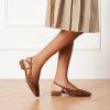 imageCParavano Womens Square Toe Slingback Flats Ankle Strap Casual Shoes SlipOn Sandals Comfortable Flats for Daily WearLeopardb