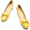 imageCParavano Womens Classic Bow Ballet Pumps Chunky Block Heel ampamp Round Toe for Business Casual Work ampamp Everyday ComfortYellow
