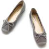 imageCParavano Womens Flats with Bowknot  Casual Slip On Dress Shoes  Comfortable Square Toe Shoes  Women Ballet Flats for Wedding Work Office BusinessGreyn