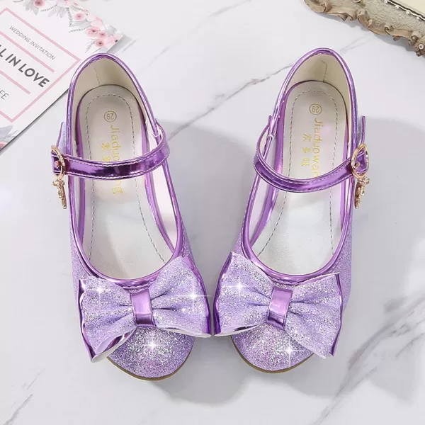 Cadidi Dinos Girls Dress Shoes Wedding Party Heel Mary Jane Princess Flower Shoes 