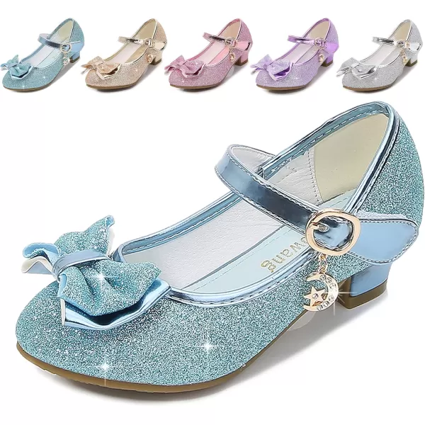 Cadidi Dinos Girls Dress Shoes Wedding Party Heel Mary Jane Princess Flower Shoes 