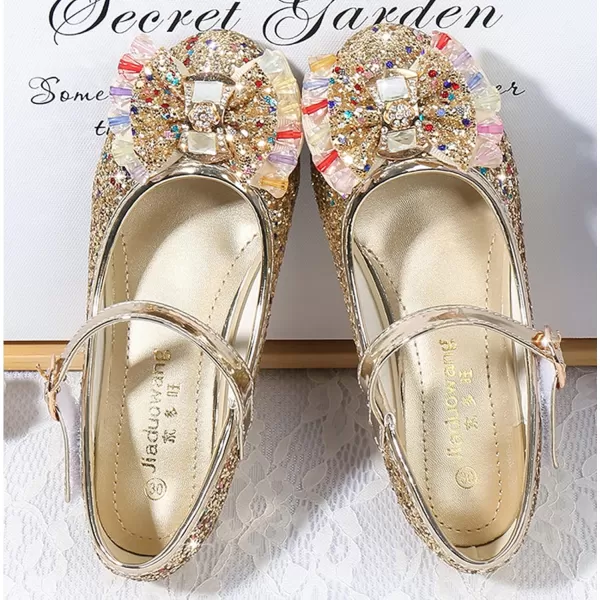 Cadidi Dinos Girls Dress Shoes Wedding Party Heel Mary Jane Princess Flower Shoes 