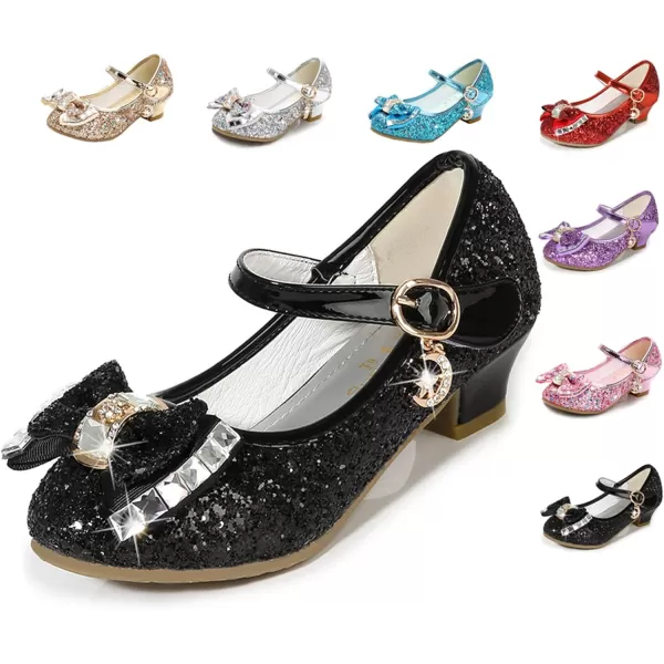 Cadidi Dinos Girls Dress Shoes Wedding Party Heel Mary Jane Princess Flower Shoes 