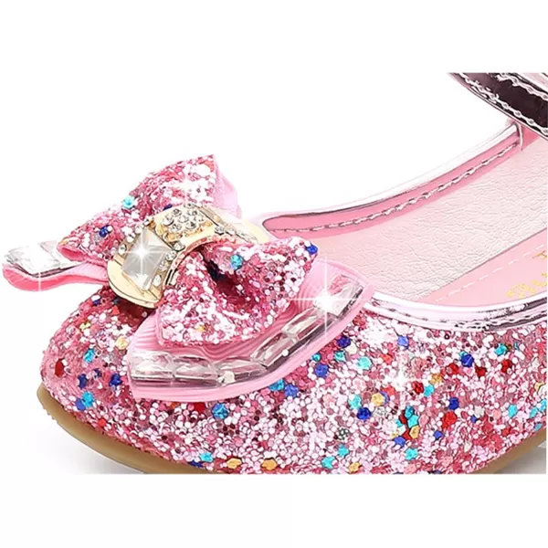 Cadidi Dinos Girls Dress Shoes Wedding Party Heel Mary Jane Princess Flower Shoes 