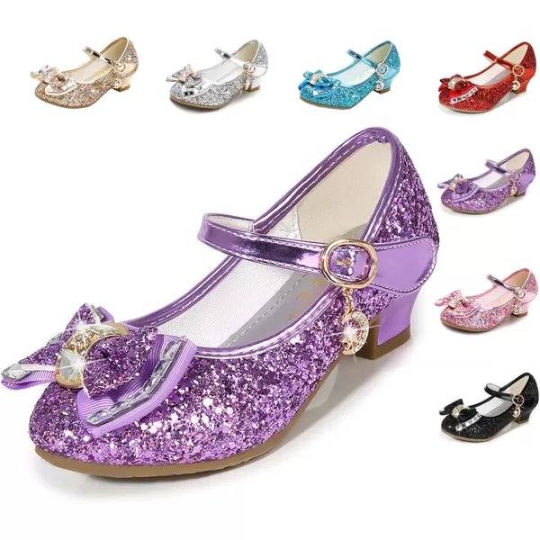 Cadidi Dinos Girls Dress Shoes Wedding Party Heel Mary Jane Princess Flower Shoes 