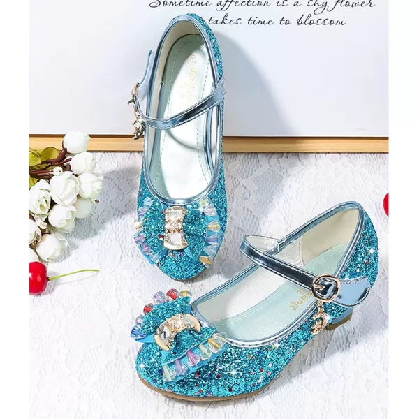 Cadidi Dinos Girls Dress Shoes Wedding Party Heel Mary Jane Princess Flower Shoes 