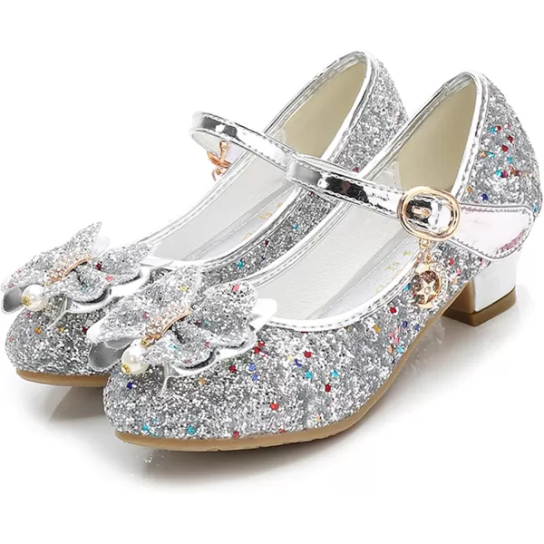 Cadidi Dinos Girls Dress Shoes Wedding Party Heel Mary Jane Princess Flower Shoes 