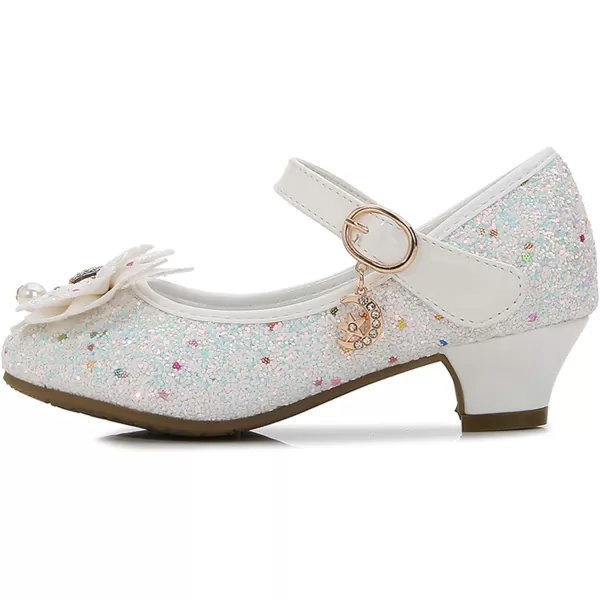 Cadidi Dinos Girls Dress Shoes Wedding Party Heel Mary Jane Princess Flower Shoes 
