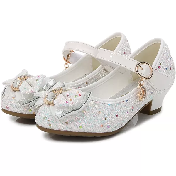Cadidi Dinos Girls Dress Shoes Wedding Party Heel Mary Jane Princess Flower Shoes 