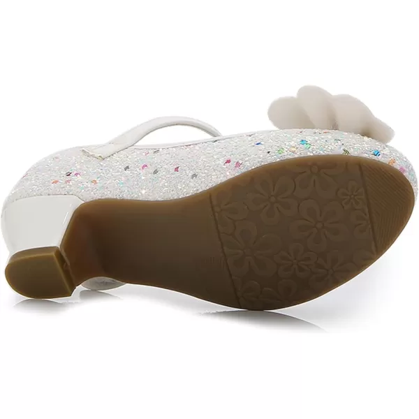 Cadidi Dinos Girls Dress Shoes Wedding Party Heel Mary Jane Princess Flower Shoes 