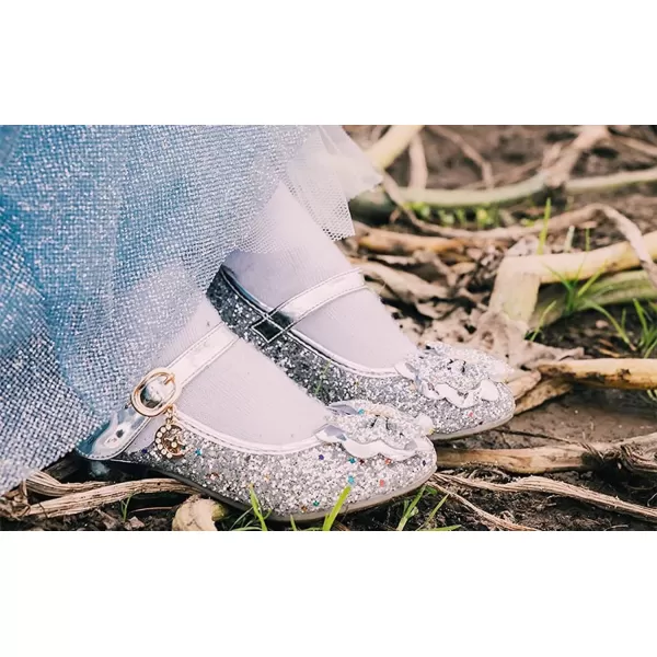 Cadidi Dinos Girls Dress Shoes Wedding Party Heel Mary Jane Princess Flower Shoes 